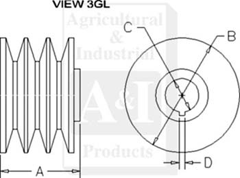 Pulley, 3V-Groove