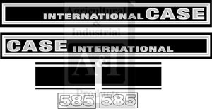 International 885xl bonnett stickers decals 