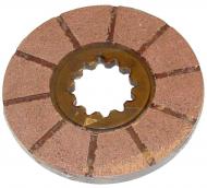 BONDED BRAKE DISC 
 12 SPLINE 
 6-1/2\" DIA. 
 2-1/4\" SPLINE I.D. 
 4 USED PER TRACTOR 
 International Applications: FITS THE FOLLOWING WITH FACTORY IH DISC BRAKES: LATE M (SN 294226 & UP), SUPER M, LATE MD (SN 285505 & UP), SUPER MD, SUPER MV, SUPER MDV, MTA, 400, 450, SUPER W6, SUPER WD6, W400, W450, SUPER W6TA, SUPER WD6TA, OS6, ODS6 
 Replacement Part #: 368179R91, 121961C91, 1963810C2