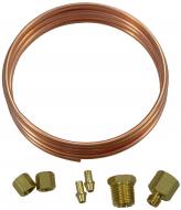 OIL PRESSURE GAUGE COPPER LINE KIT 
 6 FT COPPER 1/8\" LINE 
 KIT INCLUDES : (2) 5/16 - 24 UNFNVT, (2) COMPRESSION SLEEVES, (1) 1/8 - 27 NPTF FEMALE TO 5/16\" - 24 UNF MALE ADAPTER, (1) 1/8 - 27 NPTF FEMALE TO 1/4\" - 1/8\" NPTF MALE BUSHING 
 NOTE: DEPENDING ON APPLICATION CUSTOMER MAY HAVE 
 International Applications: MOST MODELS USING 1/8 \" X 6 FT COPPER OIL LINE