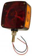 RECTANGULAR FENDER & CAB MOUNT WARNING LIGHT  RED/AMBER LENS W/ AMBER SIDE MARKER, BLACK ABS MOUNT  SINGLE CONTACT 12 VOLT -- 4-1/2" WIDE 1/2" DIAMETER STUD  International Applications: SERVICEABLE FOR TRACTORS WITH RECTANGULAR WARNING LIGHTS, SERVICEABLE FOR FOLLOWING WITH CUSTOM CAB & RECTANGULAR WARNING LIGHTS; 766, 966, 1066, 1466, 1468, 1566, 1568  Replacement Part #: IH: 537328R1