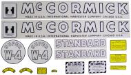MYLAR DECAL SET 
 SPECIAL ORDER ONLY. ALLOW ONE ADDITIONAL WEEK FOR DELIVERY
CAUTION: INSPECT ALL DECAL PIECES BEFORE APPLYING TO TRACTOR. NO REFUNDS ON MYLAR DECALS IF APPLIED TO SURFACE AND / OR IF DAMAGED. NO REFUNDS ON VINYL CUT DECALS. STORE IN A COOL, DRY PLACE. D 
 International Applications: IH SUPER W4 (1945-1952)