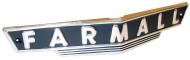 FRONT EMBLEM 
 FARMALL 
 PAINTED, CHROME W/ BLACK BACKGROUND, 12-1/8" L X 2-1/8" H 
 USA MADE 
 International Applications: H, HV, M, MV, MD, MDV 
 Replacement Part #: IH: 49404D