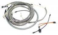 WIRING HARNESS 
 CLOTH COVERED LIKE ORIGINAL INCLUDES WIRING INSTRUCTIONS & LIGHT WIRES 
 USA MADE 
 International Applications: SUPER H, SUPER HV (SN 19234 & UP), WITH BATTERY UNDER SEAT