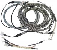 WIRING HARNESS KIT  CLOTH COVERED LIKE ORIGINAL, INCLUDES WIRING INSTRUCTIONS AND LIGHT WIRES. -- USA MADE  International Applications: H, HV (ALL UP TO SN 350953 WITH CUTOUT ON TOP OF GENERATOR)
