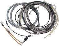 WIRING HARNESS KIT 
 CLOTH COVERED LIKE ORIGINAL, INCLUDES WIRING INSTRUCTIONS AND LIGHT WIRES. -- USA MADE 
 International Applications: H, HV (ALL SN 350954 & UP WITH REGULATOR UNDER FUEL TANK)