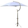 Deluxe White Tractor Umbrella With Mounting Brackets.